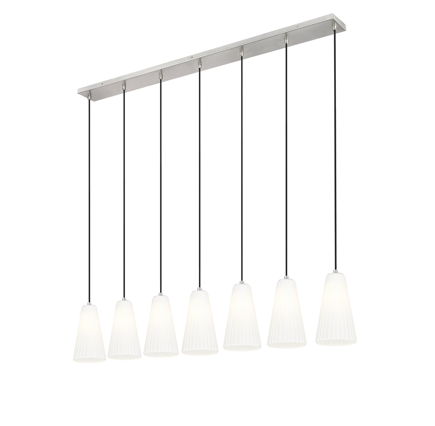 Farrell 7 Light Linear Chandelier Brushed Nickel