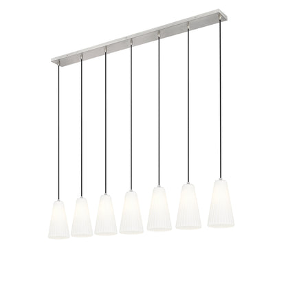 Farrell 7 Light Linear Chandelier Brushed Nickel