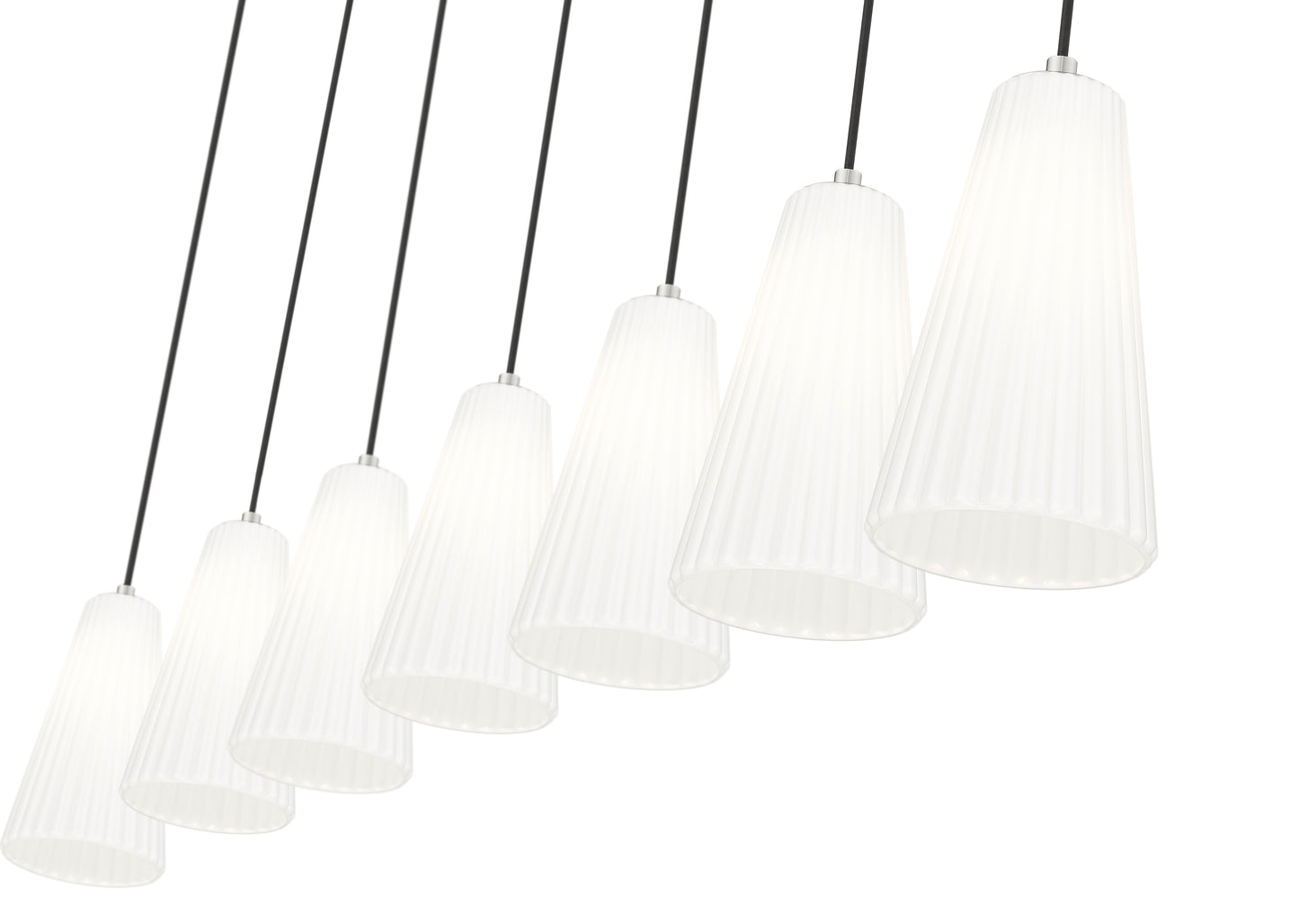 Farrell 7 Light Linear Chandelier Brushed Nickel