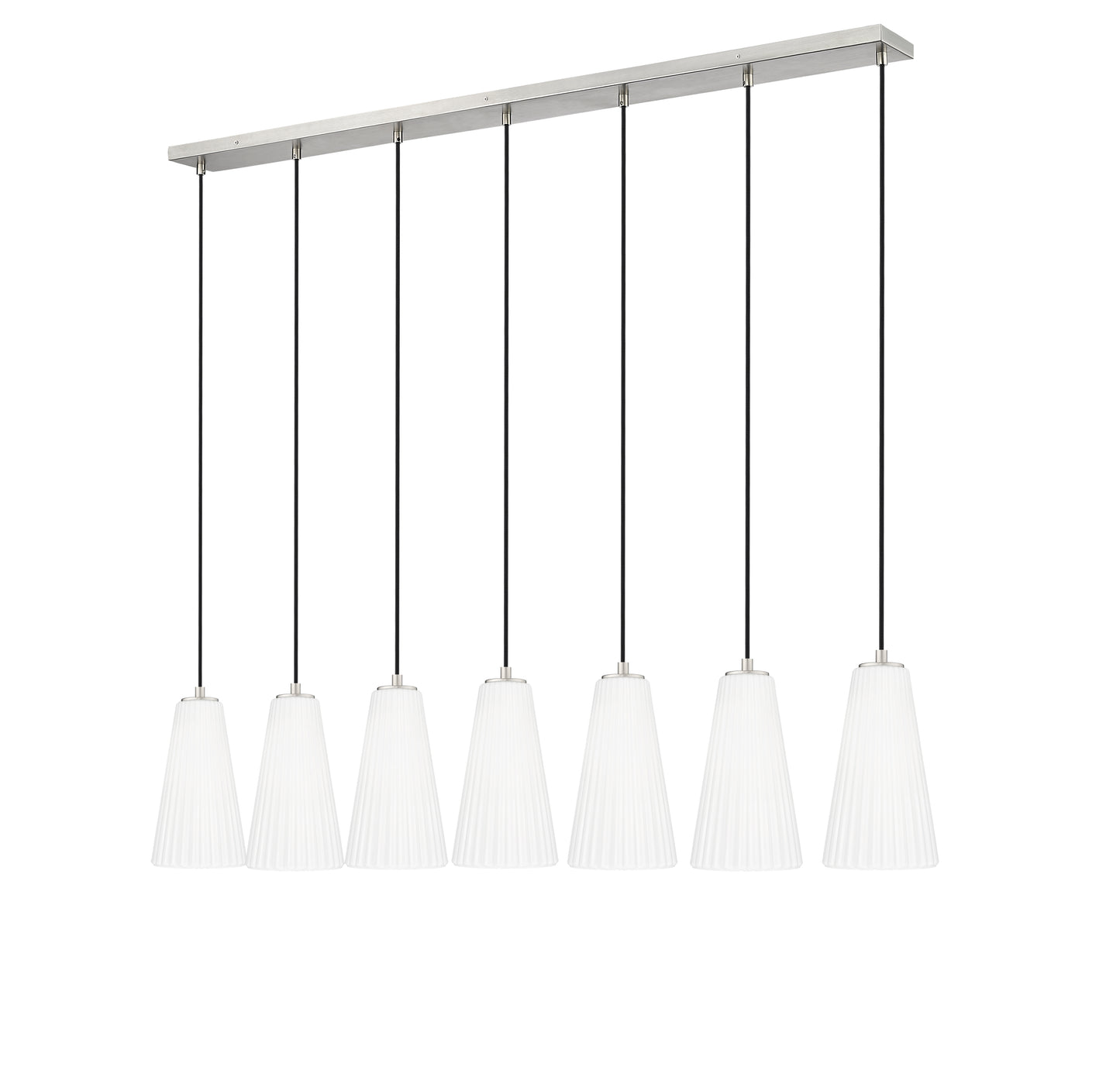 Farrell 7 Light Linear Chandelier Brushed Nickel