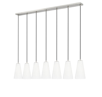 Farrell 7 Light Linear Chandelier Brushed Nickel
