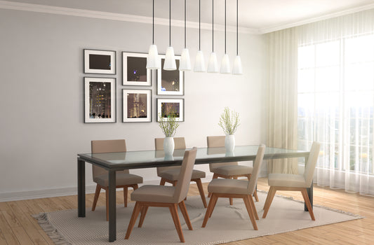 Farrell 7 Light Linear Chandelier Brushed Nickel