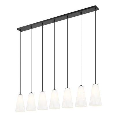 Farrell 7 Light Linear Chandelier Matte Black