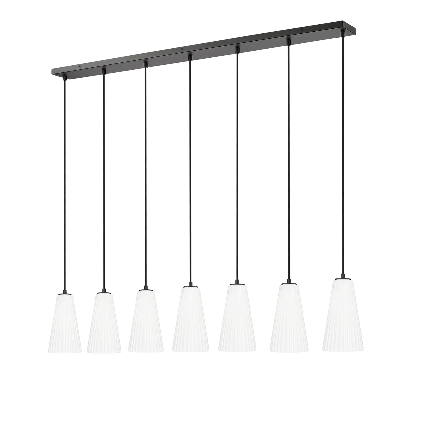 Farrell 7 Light Linear Chandelier Matte Black