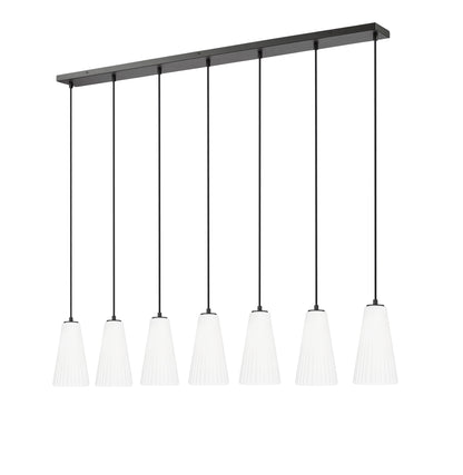 Farrell 7 Light Linear Chandelier Matte Black