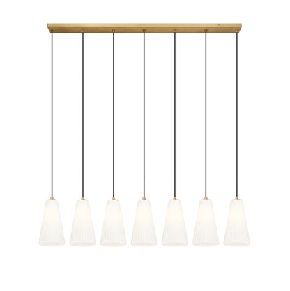 Farrell 7 Light Linear Chandelier Modern Gold