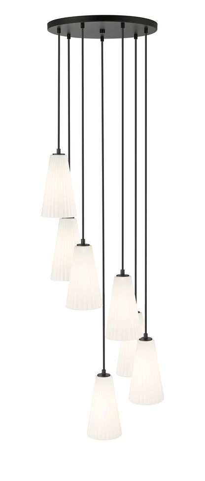 Farrell 7 Light Chandelier Matte Black