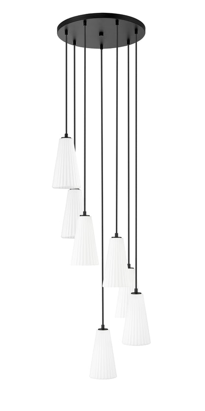 Farrell 7 Light Chandelier Matte Black