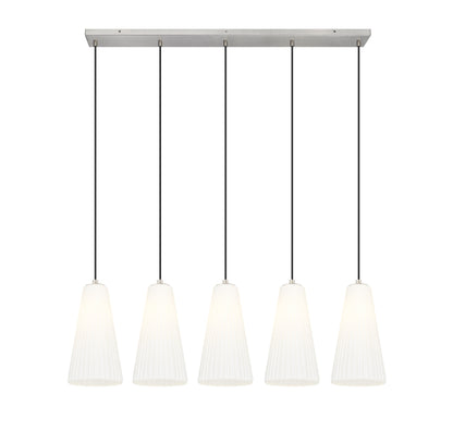 Farrell 5 Light Linear Chandelier Brushed Nickel