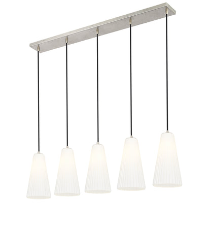 Farrell 5 Light Linear Chandelier Brushed Nickel