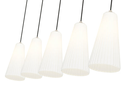 Farrell 5 Light Linear Chandelier Brushed Nickel