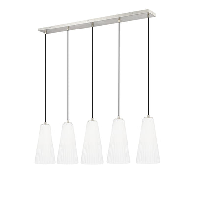 Farrell 5 Light Linear Chandelier Brushed Nickel