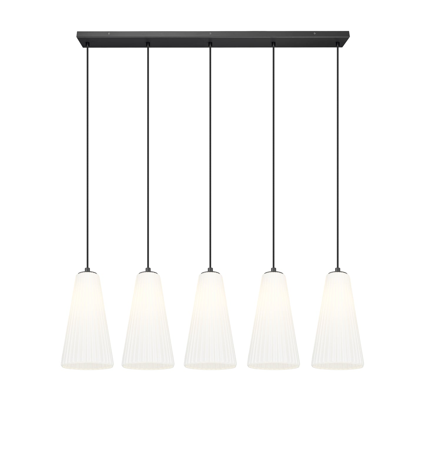 Farrell 5 Light Linear Chandelier Matte Black