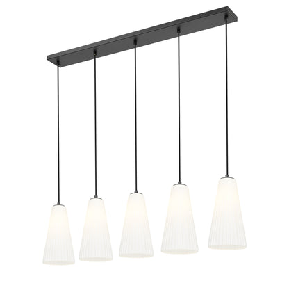 Farrell 5 Light Linear Chandelier Matte Black