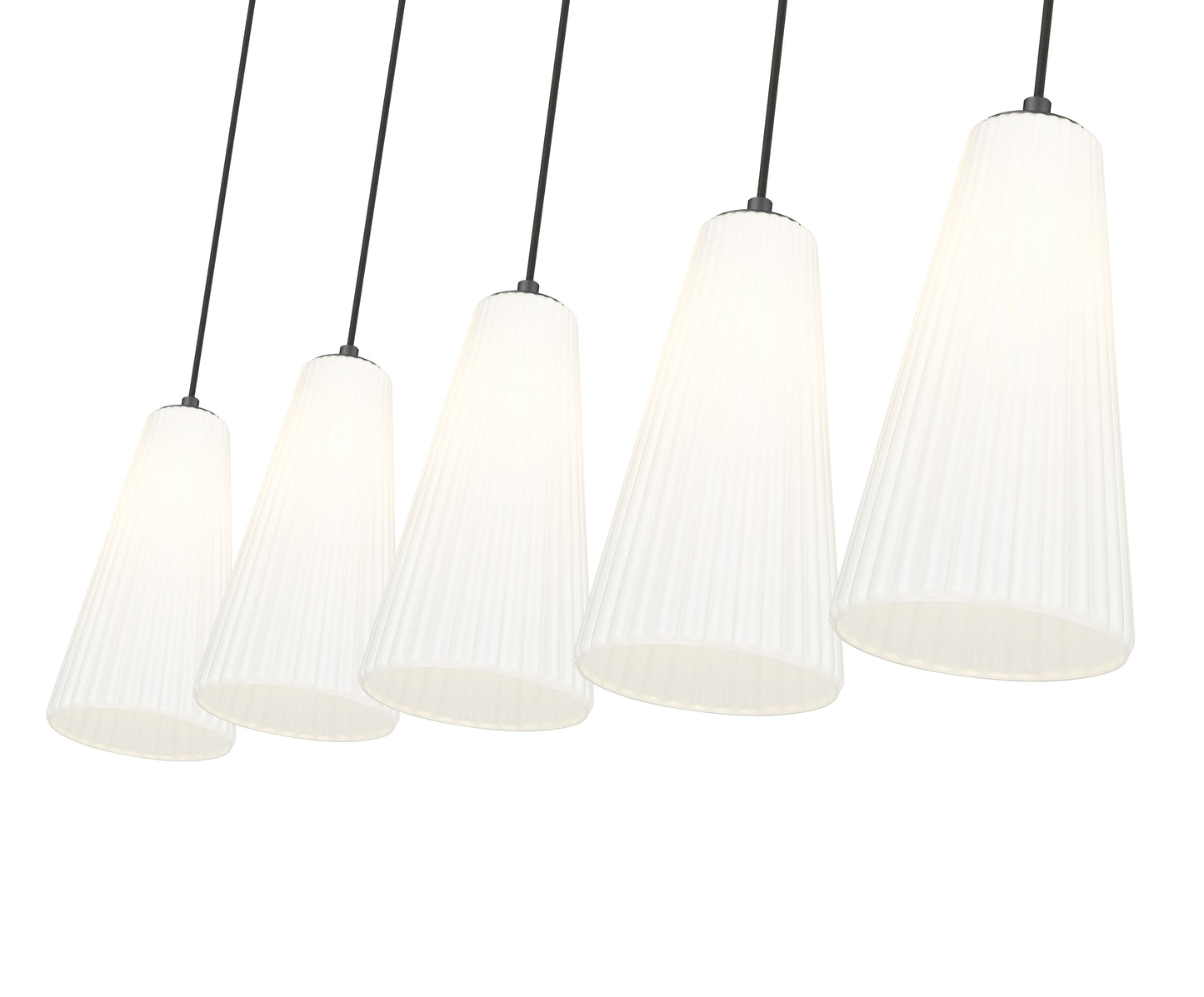 Farrell 5 Light Linear Chandelier Matte Black