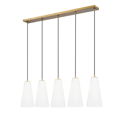 Farrell 5 Light Linear Chandelier Modern Gold