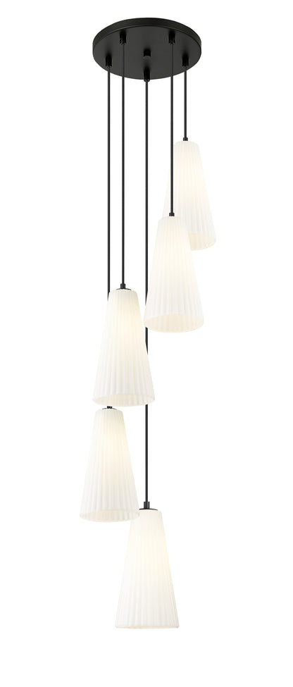 Farrell 5 Light Chandelier Matte Black