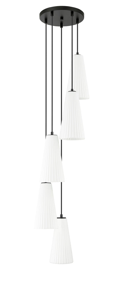 Farrell 5 Light Chandelier Matte Black