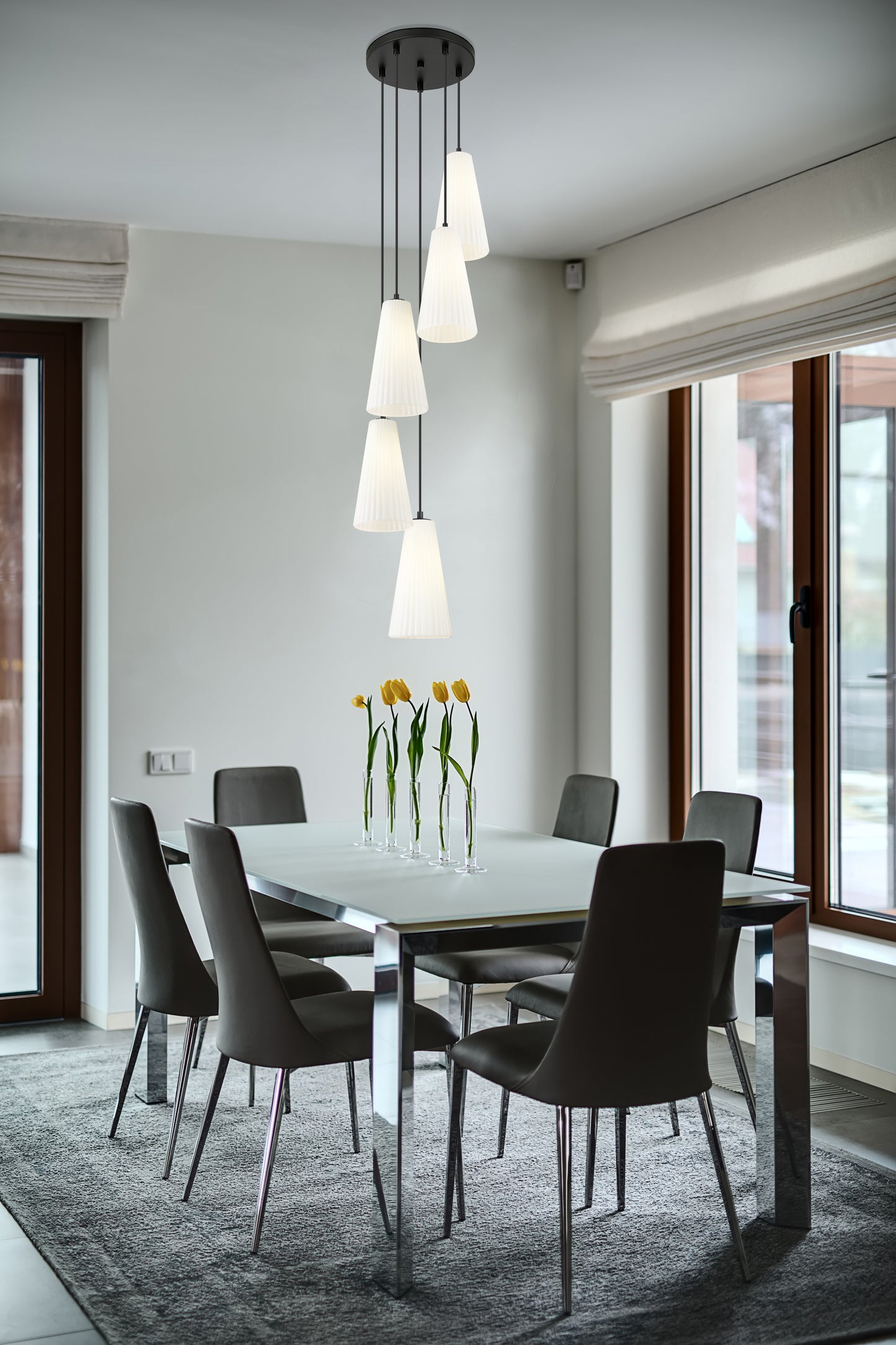 Farrell 5 Light Chandelier Matte Black