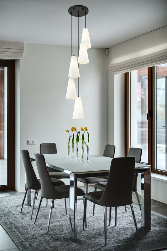 Farrell 5 Light Chandelier Matte Black