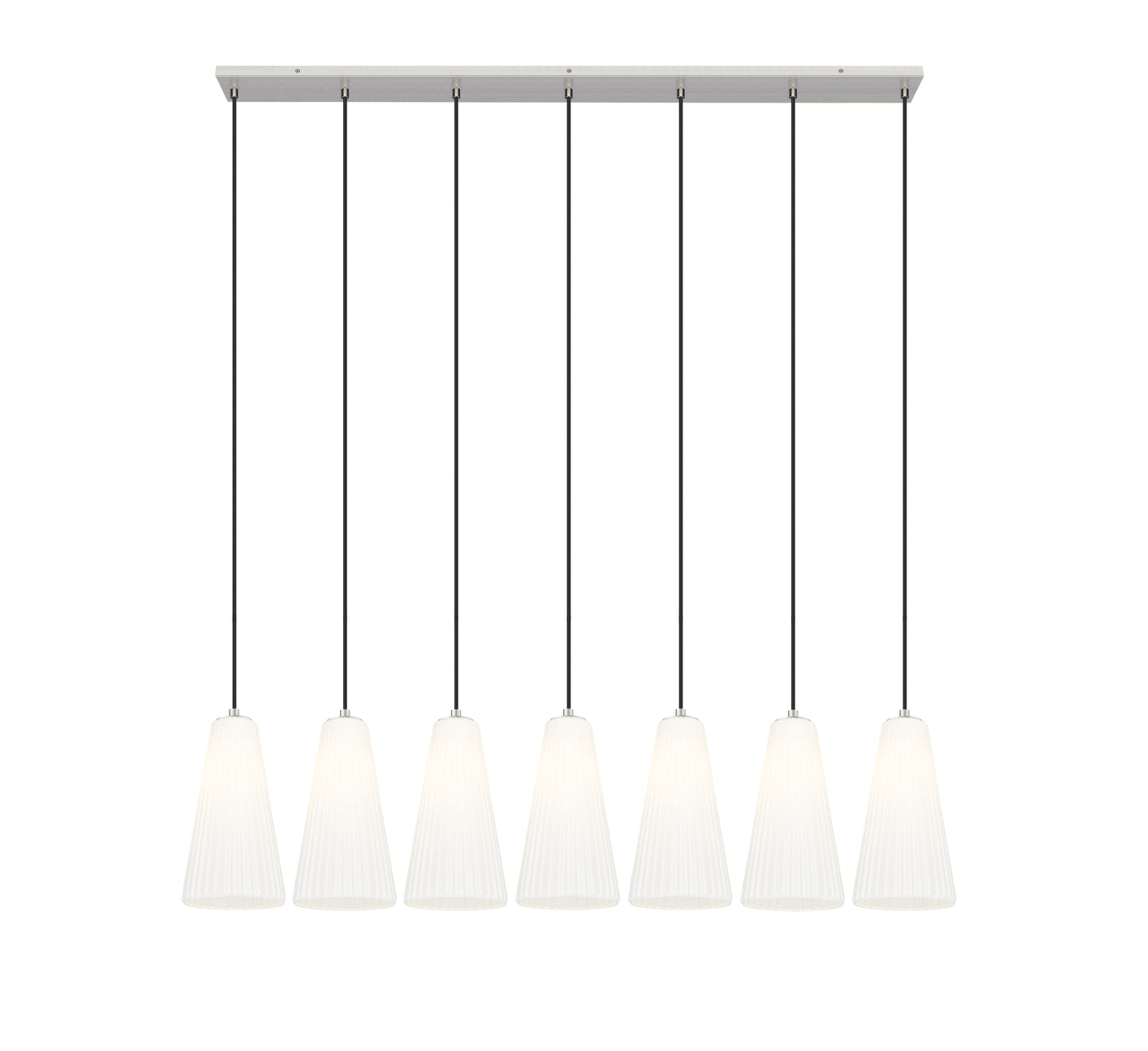 Farrell 7 Light Linear Chandelier Brushed Nickel