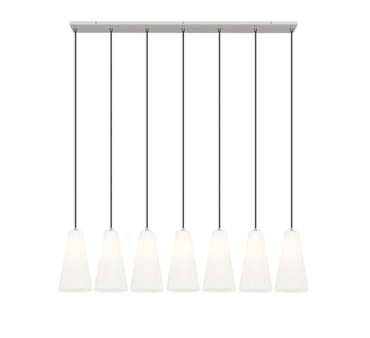 Farrell 7 Light Linear Chandelier Brushed Nickel