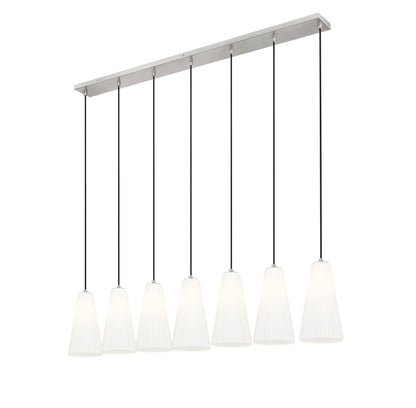 Farrell 7 Light Linear Chandelier Brushed Nickel