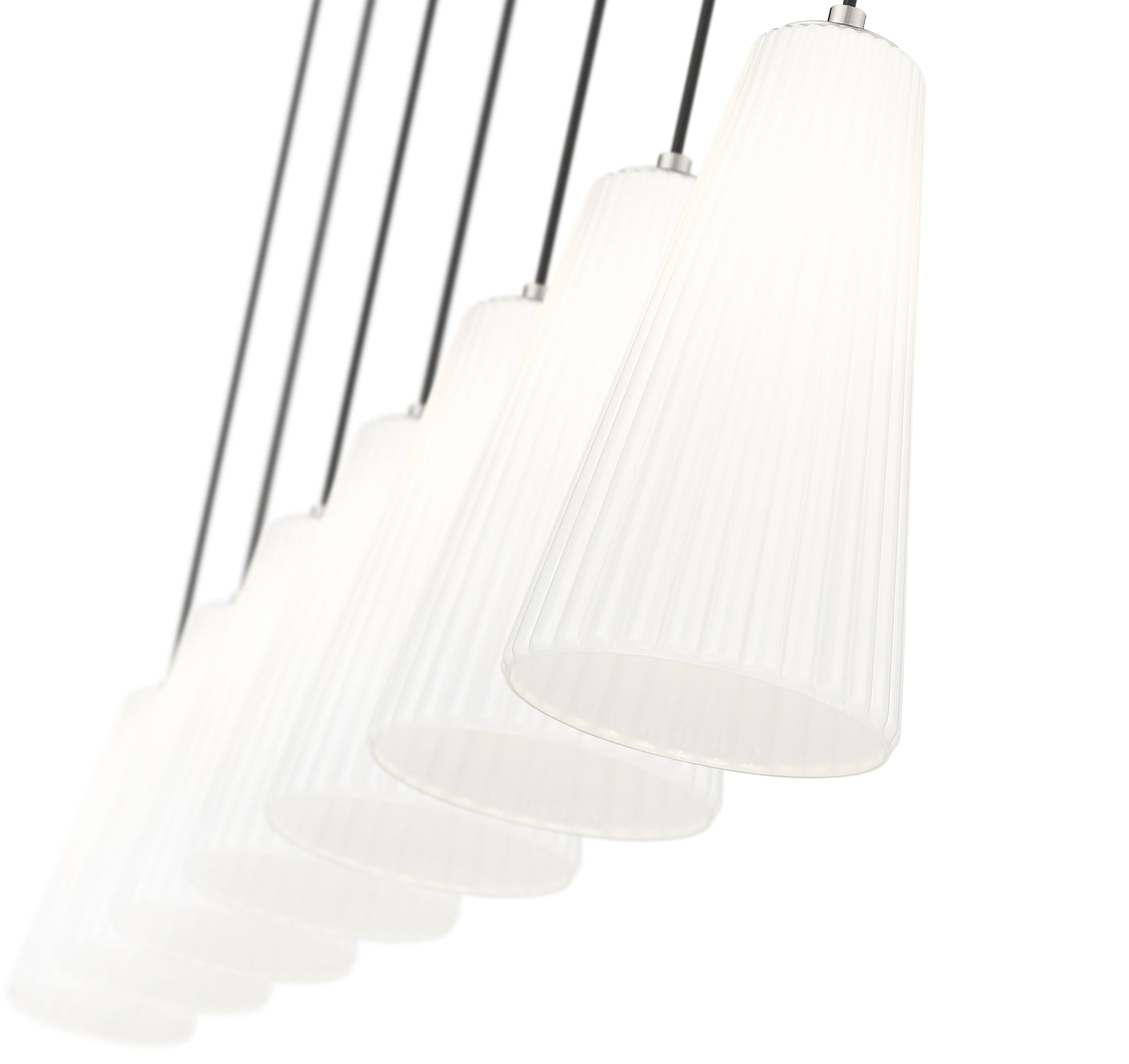 Farrell 7 Light Linear Chandelier Brushed Nickel