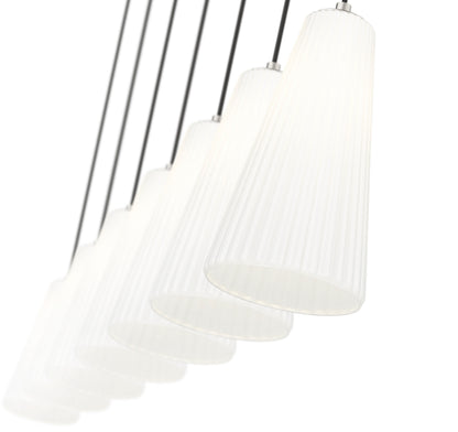 Farrell 7 Light Linear Chandelier Brushed Nickel