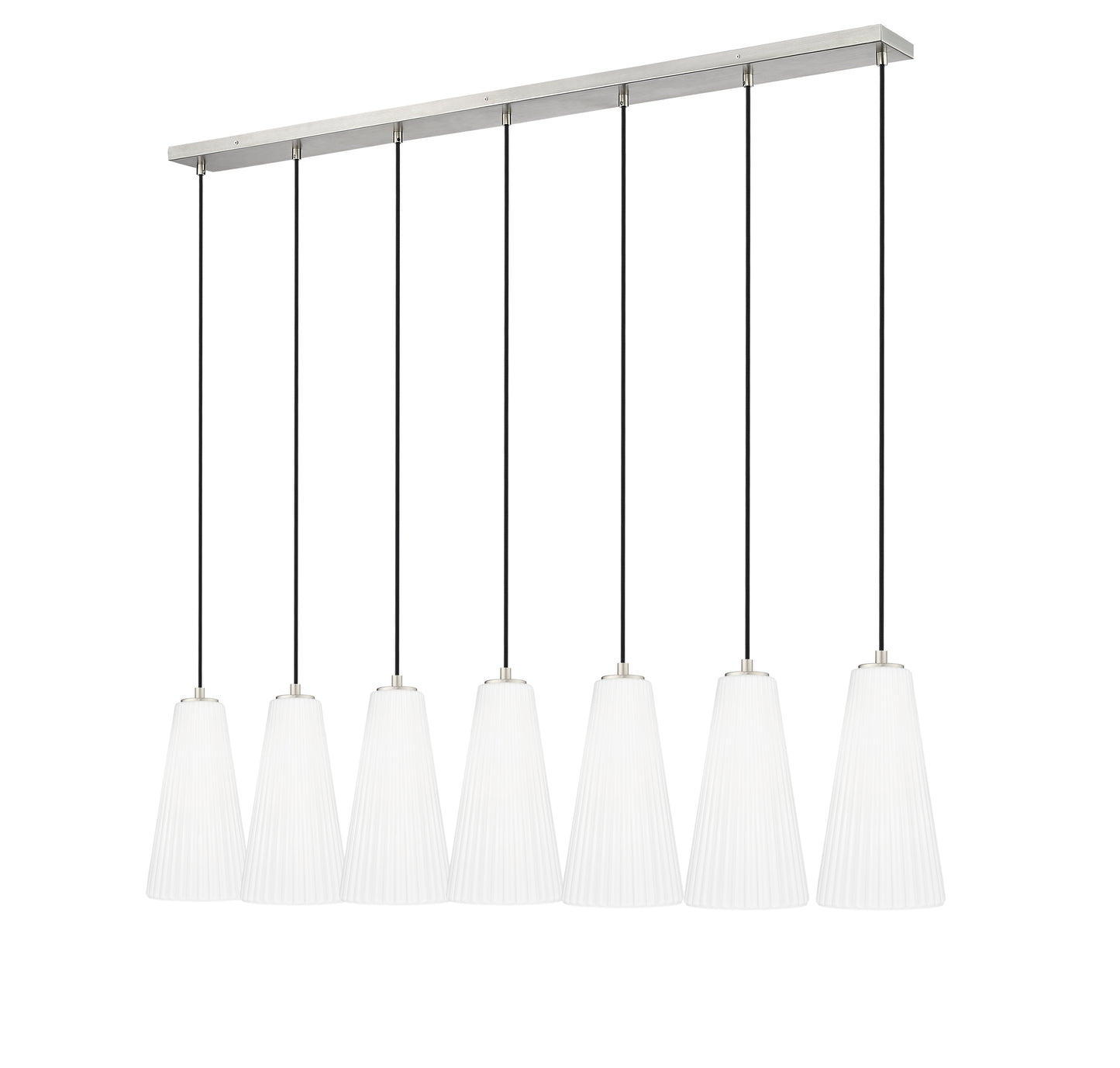 Farrell 7 Light Linear Chandelier Brushed Nickel