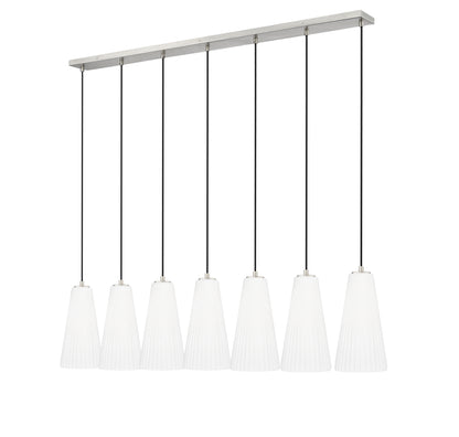Farrell 7 Light Linear Chandelier Brushed Nickel