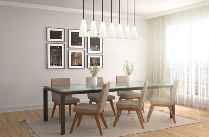 Farrell 7 Light Linear Chandelier Brushed Nickel