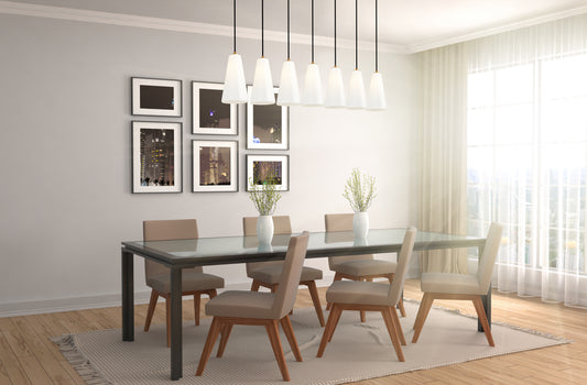 Farrell 7 Light Linear Chandelier Brushed Nickel