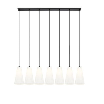 Farrell 7 Light Linear Chandelier Matte Black