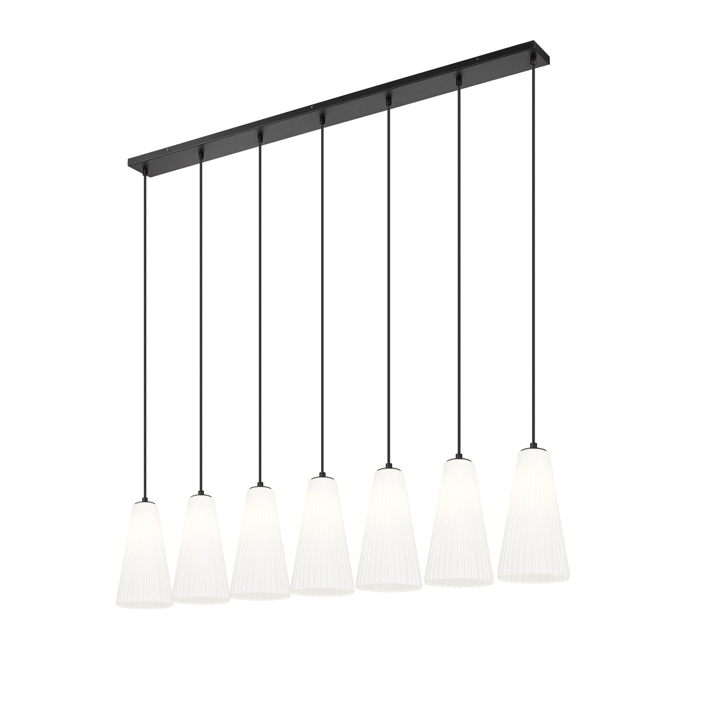 Farrell 7 Light Linear Chandelier Matte Black