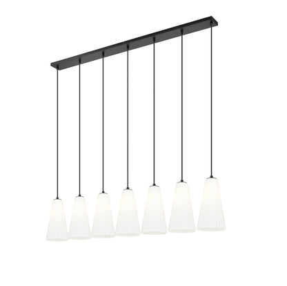 Farrell 7 Light Linear Chandelier Matte Black