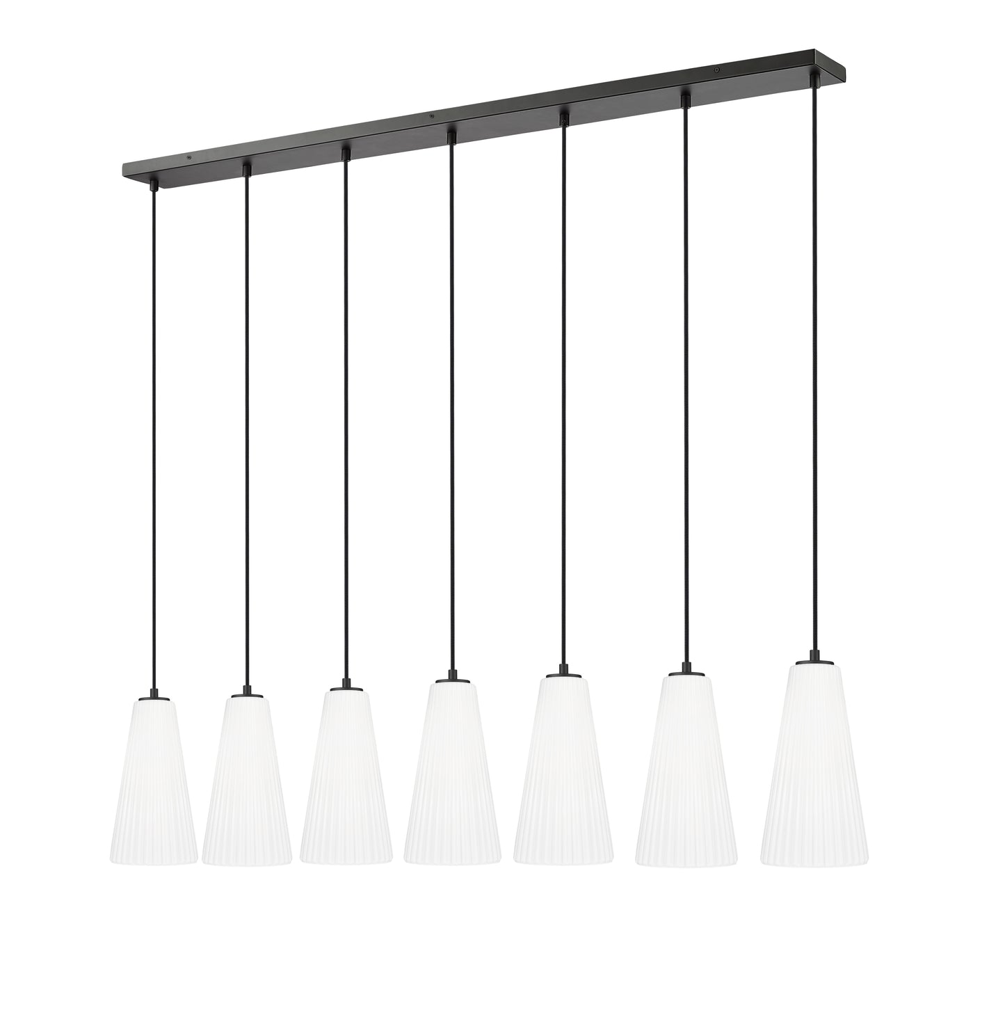 Farrell 7 Light Linear Chandelier Matte Black