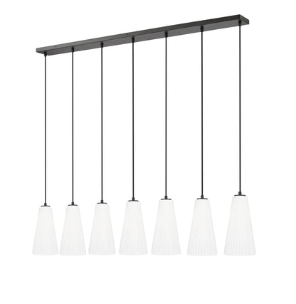Farrell 7 Light Linear Chandelier Matte Black