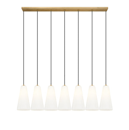 Farrell 7 Light Linear Chandelier Modern Gold