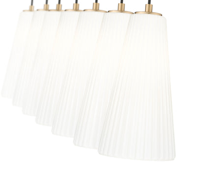 Farrell 7 Light Linear Chandelier Modern Gold