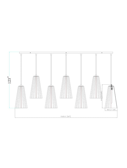 Farrell 7 Light Linear Chandelier Modern Gold