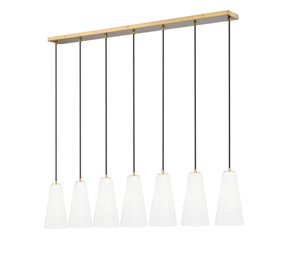 Farrell 7 Light Linear Chandelier Modern Gold