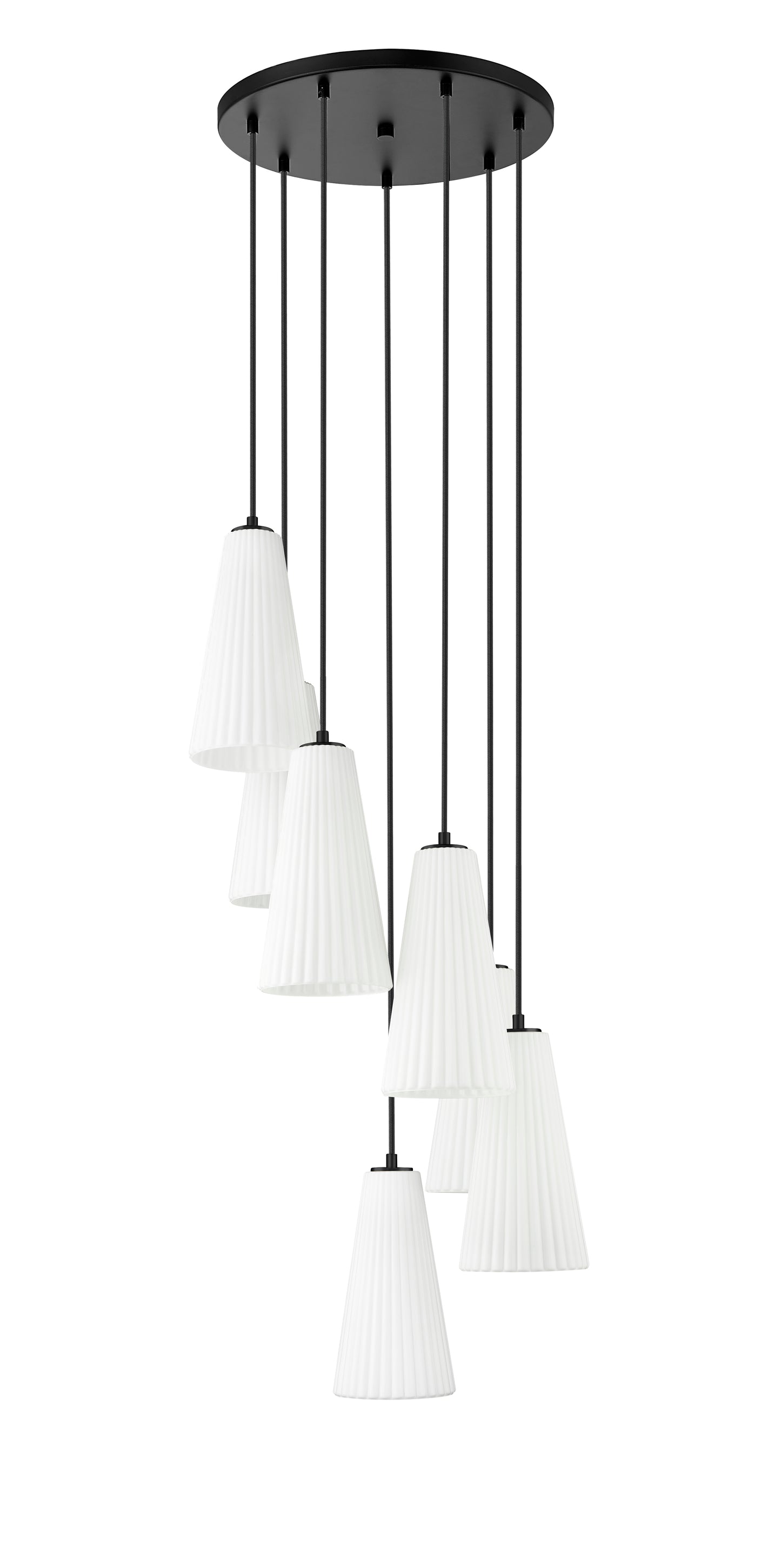 Farrell 7 Light Chandelier Matte Black