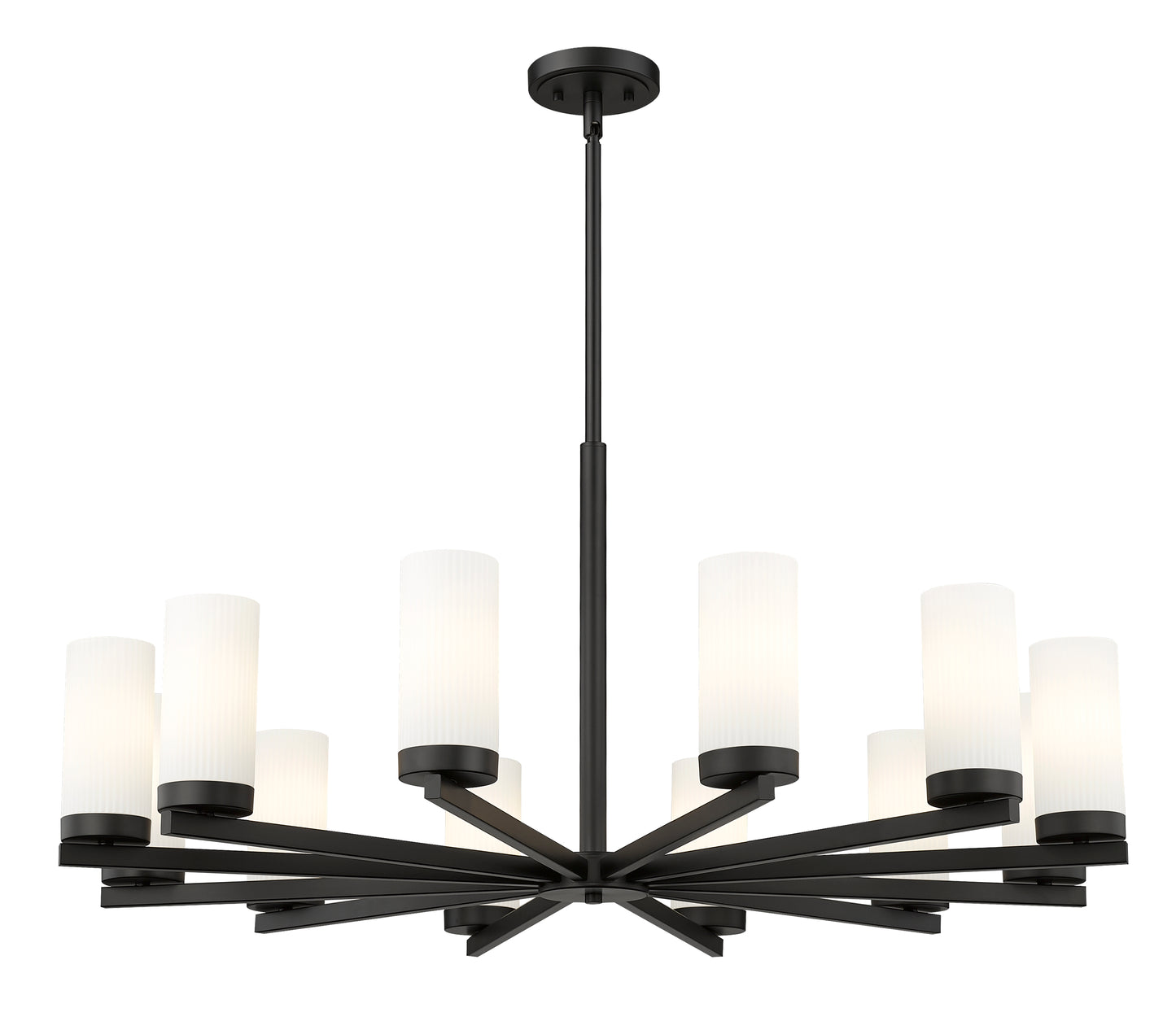 Danica 12 Light Chandelier Matte Black