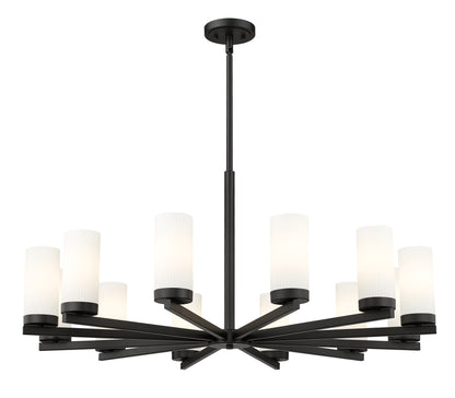 Danica 12 Light Chandelier Matte Black