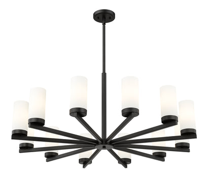 Danica 12 Light Chandelier Matte Black