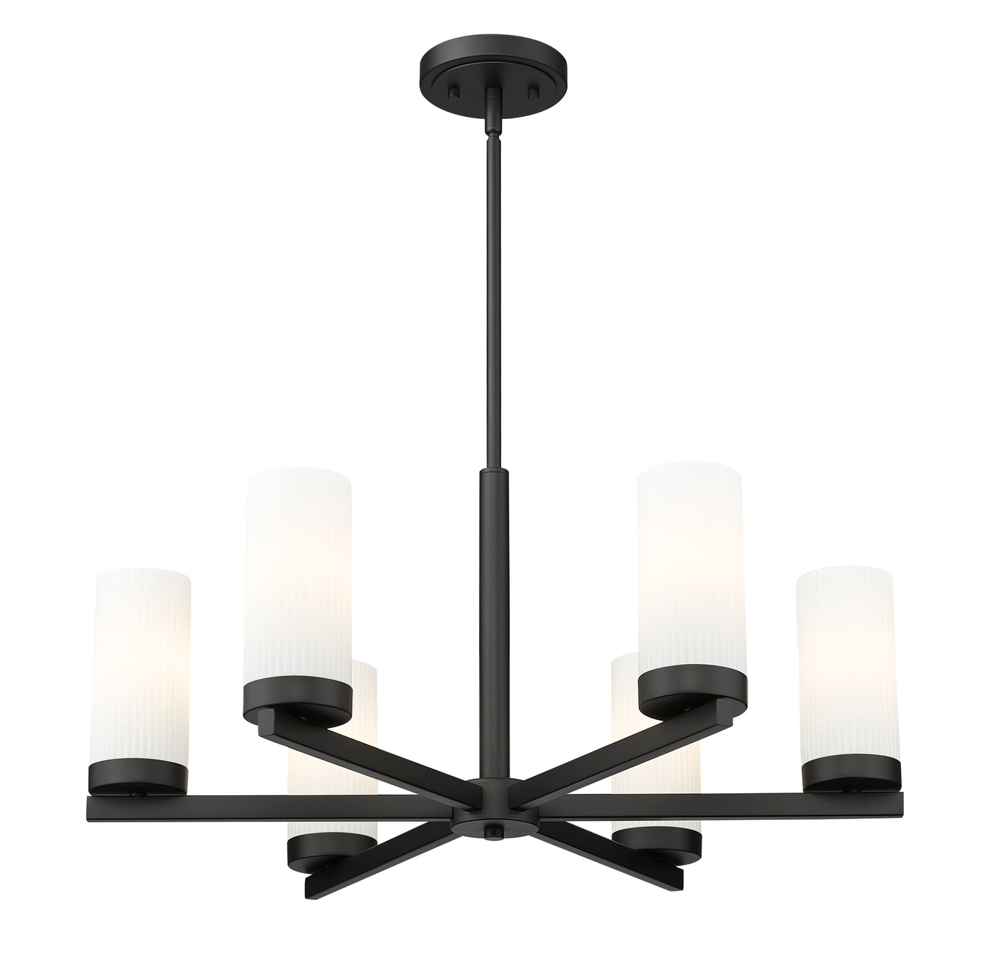 Danica 6 Light Chandelier Matte Black