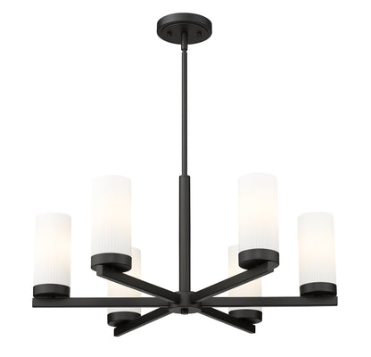 Danica 6 Light Chandelier Matte Black