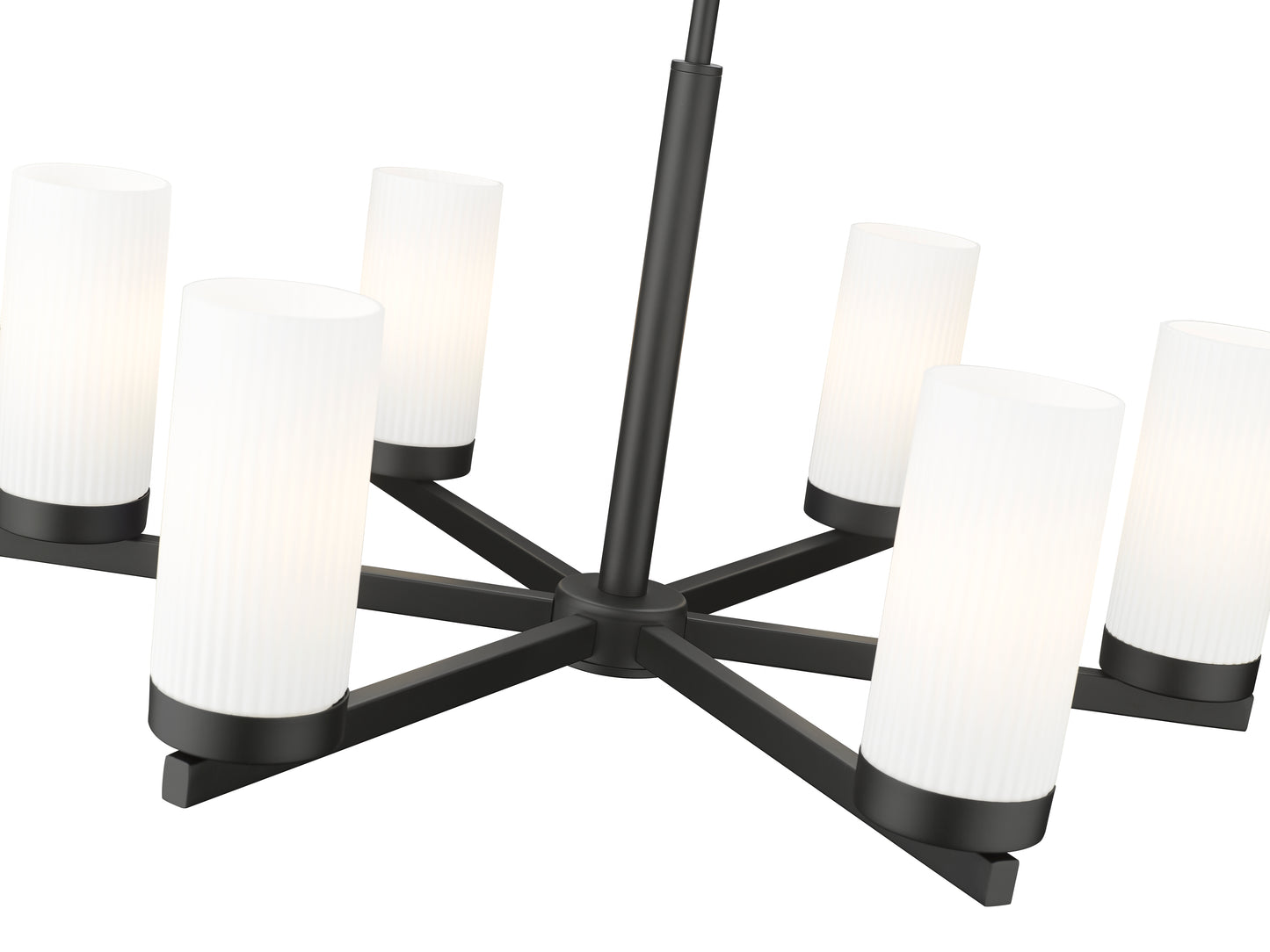 Danica 6 Light Chandelier Matte Black
