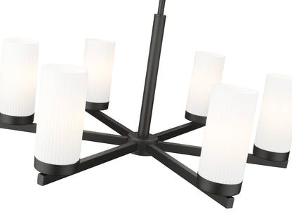 Danica 6 Light Chandelier Matte Black